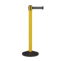 Montour Line Stanchion Belt Barrier Yellow Post 13ft.Dark Gray Belt MS630-YW-DGY-130